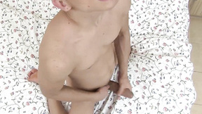 ”Hung young guy presents his feet & masturbates solo”