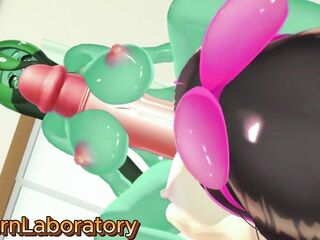 Shemale hentai has sex with a slime beauty