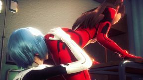 Asuka and Rei having hot lesbian sex(3D PORN)|Neon Genesis Evangelion
