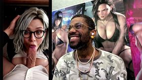 resident evil 9 requiem’s tight white pussy grace gets caught watching porn and now she gets ass fucked, ai generated