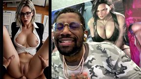 resident evil 9 requiem’s tight white pussy grace gets caught watching porn and now she gets ass fucked, ai generated