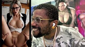 resident evil 9 requiem’s tight white pussy grace gets caught watching porn and now she gets ass fucked, ai generated