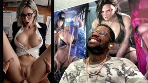 resident evil 9 requiem’s tight white pussy grace gets caught watching porn and now she gets ass fucked, ai generated