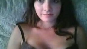 I am talking a petite amateur teen brunette into webcam boobie flash