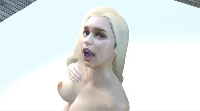 Daenerys faces big tits POV 3D hentai game of thrones celebrity cum shot
