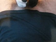 HORNY MILF GIVES NEIGHBOR A SOCKJOB UNTIL HE CUMS ON HER FEET