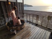 【Emin】眺めの良い貸切露天風呂付きのホテルで中出しセックス♡【旅行】