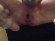Slut butt destroyed huge toy insertion left gaping