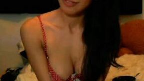 Cute looking Latina webcam teen gives me tempting strip solo