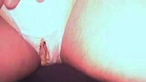 Wife of mine has a big meaty soaking pussy and loves to rub it