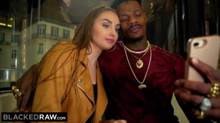 BLACKEDRAW Brunette Babe Gets Fucked Senseless By Dominant BBC