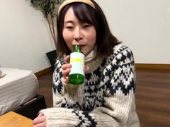 Japanese amateur MILF sucking on dick