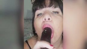 SUCKING MY BBC DILDO POV