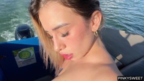 On Vacation at the Beach with Stepbrother and We End up Having Sex, Big Cumshot in My Pink Pussy