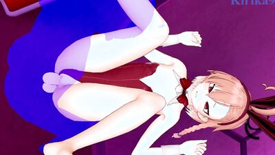 Bunny Girl and Mikamo Neru get down and dirty in a love hotel - Blue Archive Hentai