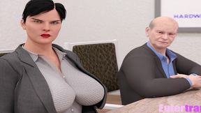 big booty futa secretary fucks her boss to keep her job.