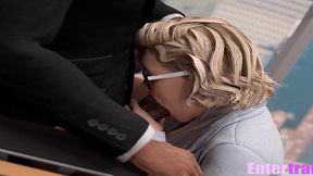big booty futa secretary fucks her boss to keep her job.