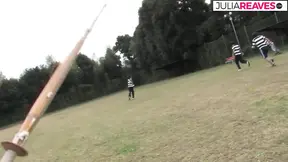 Hot chick gets fingered and fucked hard by a long Japanese pecker