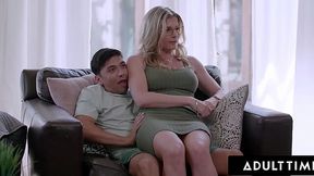 Dashing MILF Cory Chase seduced her stepson Max Fills to fuck hard