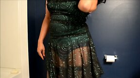 sissy cd in shiny club dress