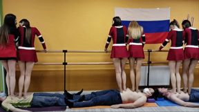 Moscow multitrampling contest #42 (Part 1): 10 cheerleaders start walking over men