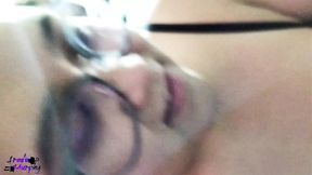 Deepthroat in her mouth &mdash;  creampie in crowded area