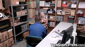 18yo thief Emily Right throated before police doggystyle