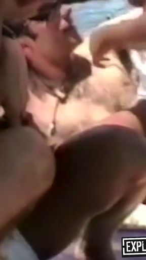 Amateur Black Beach Babe in Hard Public Boat Banging   Clip 1