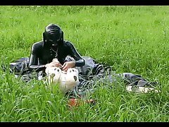 Horny slave girl getting naughty