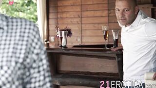 Spicy blonde Nicole fucked with passion after teasing her man