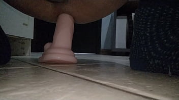 Sitting on my big dildo