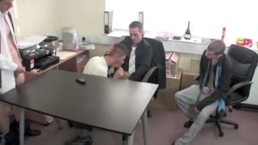 Big Dicks, Little Twinks - Orgy In A Office Room