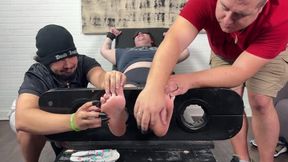 Double Team Tickling the TKLNurse's Feet and BBW Body in the Stocks Pt 2 (1080p HD)
