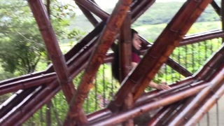 Colombian sucking and in public forest