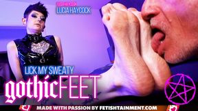 Lick my Sweaty and Dusty Gothic Feet Clean - Lucia Haycock - FULL HD MP4