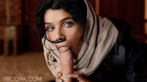 VR Conk: Brunette Chani In Uniform Rides Atreides' Huge Cock In Dune Cosplay Parody pt.2