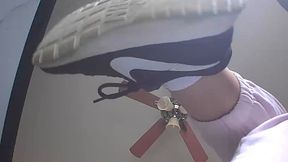 Passenger POV Inside Her Sweaty Nike Gym Shoes After a Long Walk