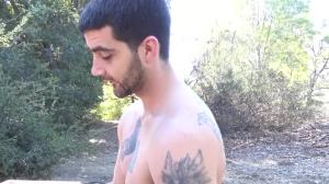 Str8 Chaser: Hairy rough masturbation outdoors