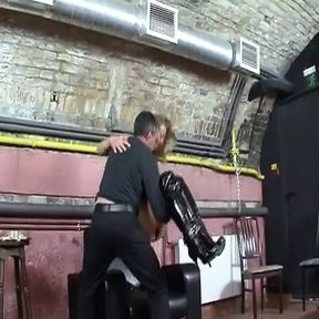 Amazing German blonde MILF enjoys BDSM action with her lover