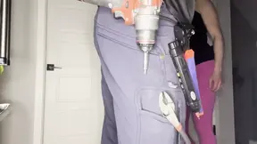Plumber- Electrician Flashing - Hot MILF Want Handyman’s Cock After Teasing Naked for Him