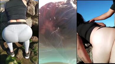 Chica with huge ass fucked on the beach by tourist