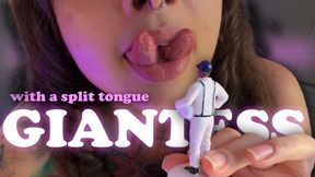 A hungry and very naughty giantess. Vore.