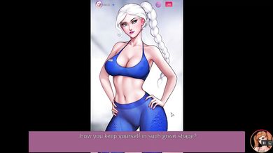 Elsa Trains Her Ass with the Gym Teacher in a 3Some FFM Parody