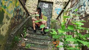 Punk girl Doreen takes a big dick in public
