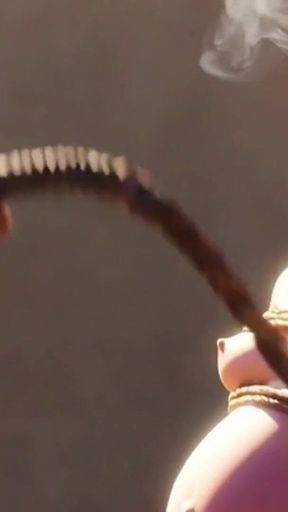 Pregnant Slave Gets Whipped - Massive Arousal & Dripping Pussy