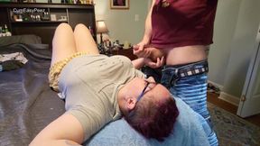 Cum Blast All Over Her Tits with a Slomo Replay!