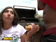BANGBROS - Grill Master Shorty Mac Serves Alexis Breeze Some Meat