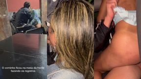 cantada no bar, comida na moita, belinha nao resistiu ao tesao da rua