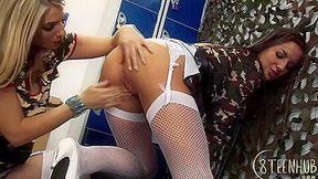 Horny Chicks Double-fuck And Moan Together