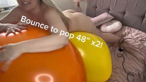 2 huge balloons with a shock pop ending!